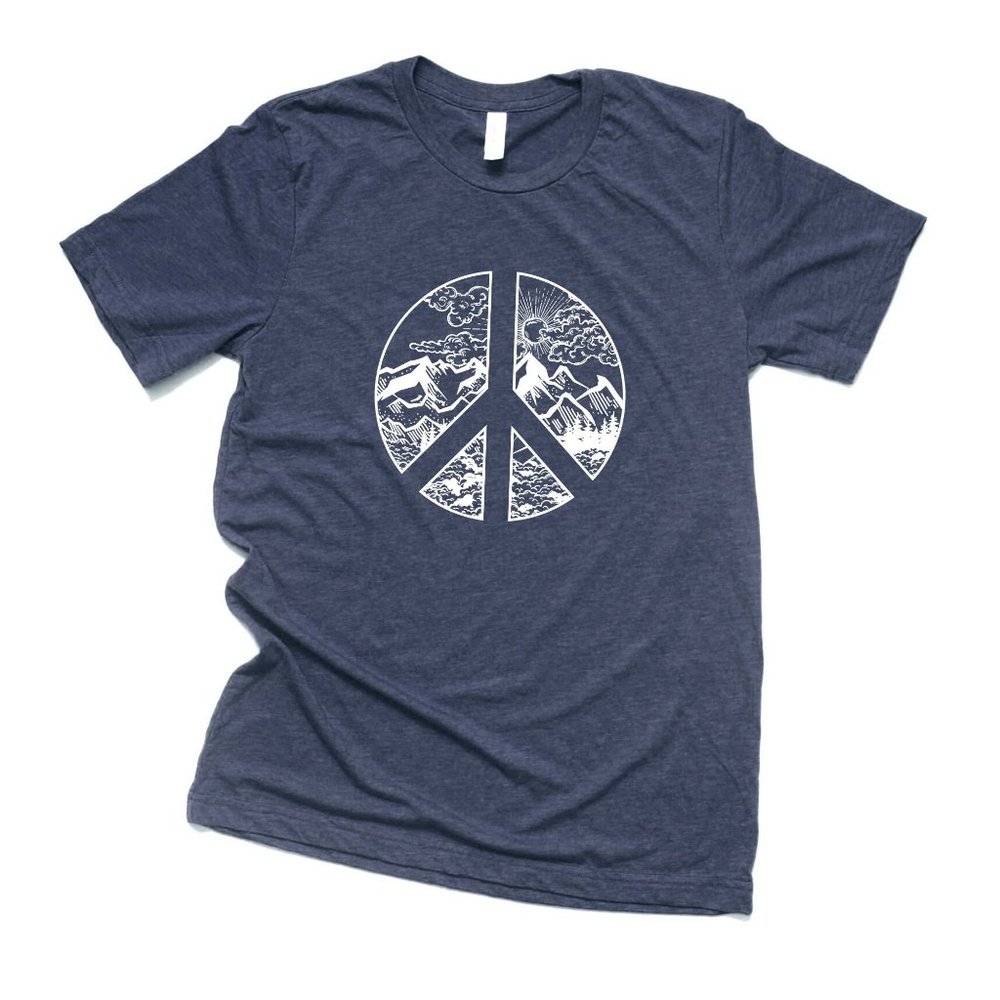 Peace Shirt Graphic Tees Nature Shirts Women Shirt